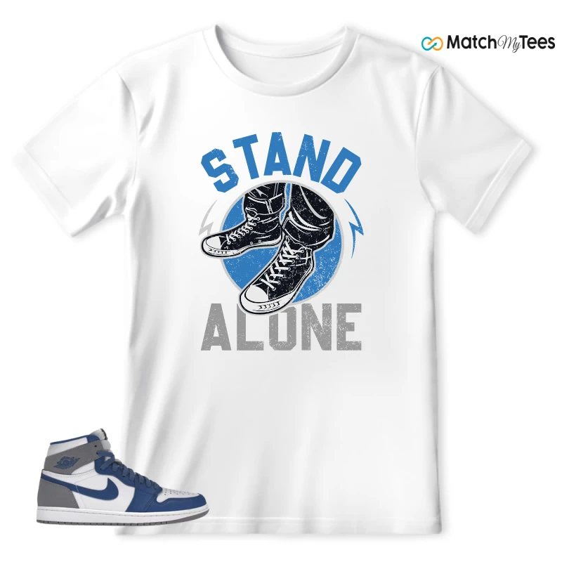 NIKE AIR JORDAN 1 RETRO HIGH OG TRUE BLUE SNEAKER Matching Tees T-shirt for Men