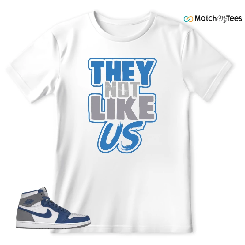 NIKE AIR JORDAN 1 RETRO HIGH OG TRUE BLUE SNEAKER Matching Tees t-shirt