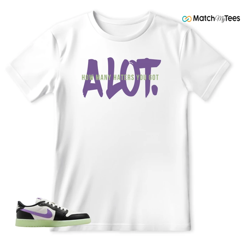 NIKE AIR JORDAN 1 RETRO LOW OG GS BLACK RASPBERRY SNEAKER Matching Tees t-shirt