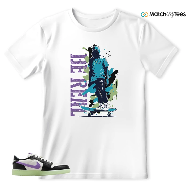 NIKE AIR JORDAN 1 RETRO LOW OG GS BLACK RASPBERRY SNEAKER Matching Tees t-shirt