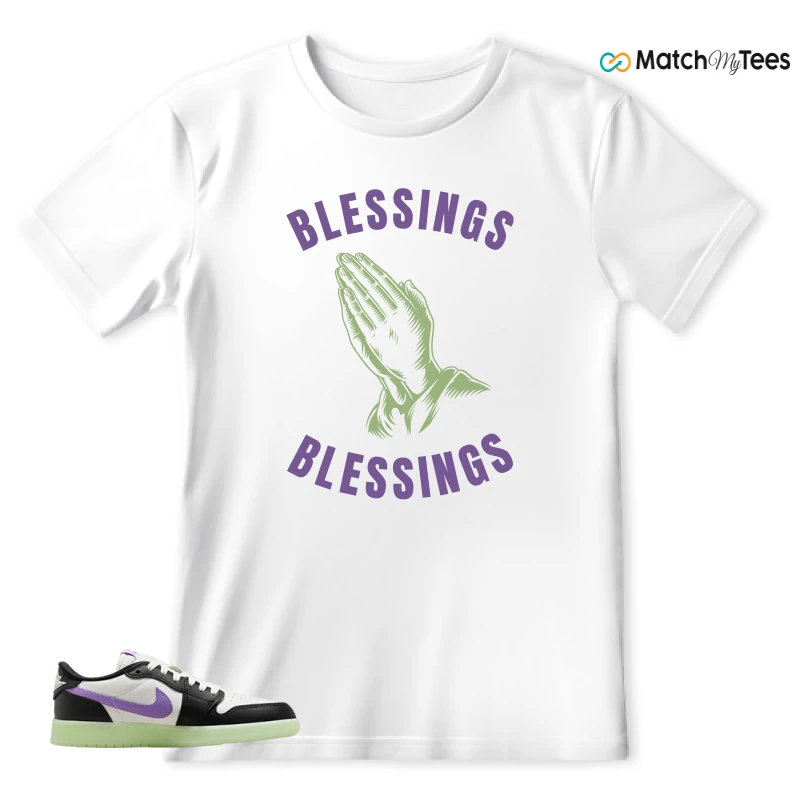 NIKE AIR JORDAN 1 RETRO LOW OG GS BLACK RASPBERRY SNEAKER Matching Tees t-shirt