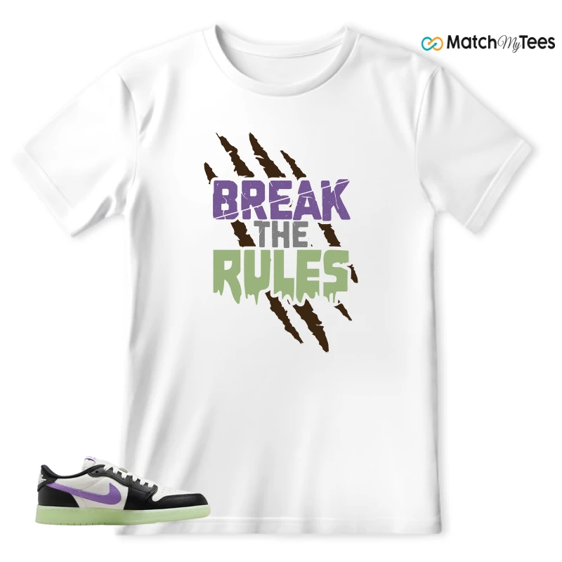 NIKE AIR JORDAN 1 RETRO LOW OG GS BLACK RASPBERRY SNEAKER Matching Tees t-shirt