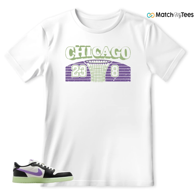 NIKE AIR JORDAN 1 RETRO LOW OG GS BLACK RASPBERRY SNEAKER Matching Tees t-shirt