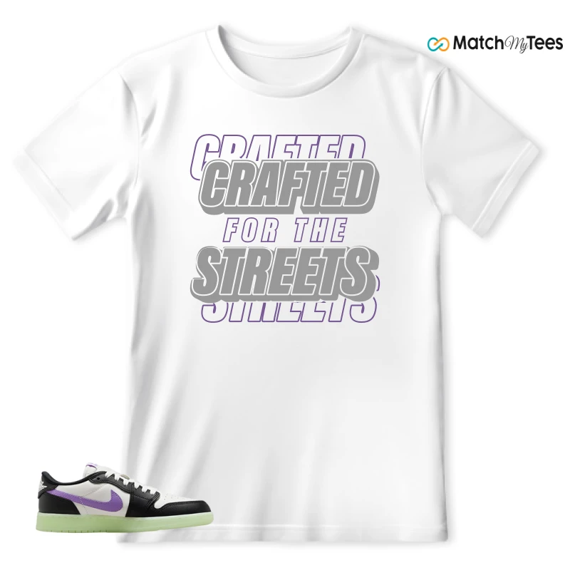 NIKE AIR JORDAN 1 RETRO LOW OG GS BLACK RASPBERRY SNEAKER Matching Tees t-shirt