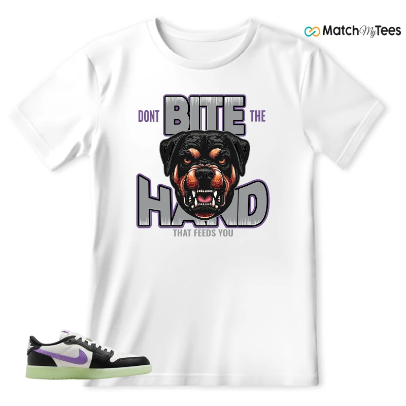 NIKE AIR JORDAN 1 RETRO LOW OG GS BLACK RASPBERRY SNEAKER Matching Tees t-shirt