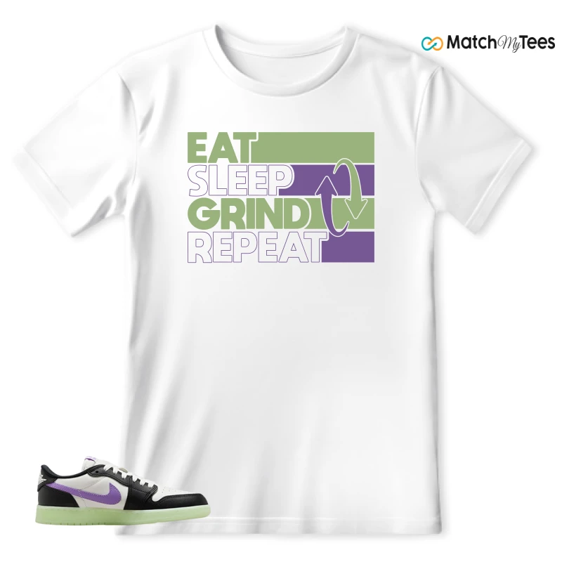 NIKE AIR JORDAN 1 RETRO LOW OG GS BLACK RASPBERRY SNEAKER Matching Tees t-shirt