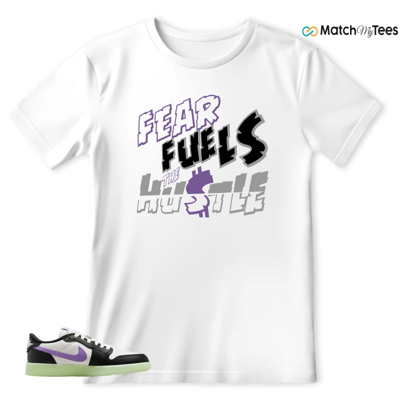 NIKE AIR JORDAN 1 RETRO LOW OG GS BLACK RASPBERRY SNEAKER Matching Tees t-shirt