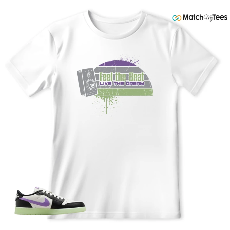 NIKE AIR JORDAN 1 RETRO LOW OG GS BLACK RASPBERRY SNEAKER Matching Tees t-shirt