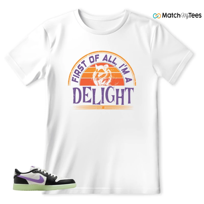 NIKE AIR JORDAN 1 RETRO LOW OG GS BLACK RASPBERRY SNEAKER Matching Tees t-shirt