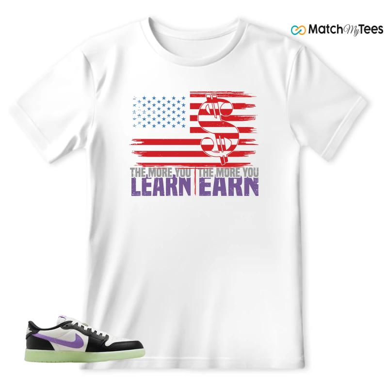 NIKE AIR JORDAN 1 RETRO LOW OG GS BLACK RASPBERRY SNEAKER Matching Tees T-shirt for Men