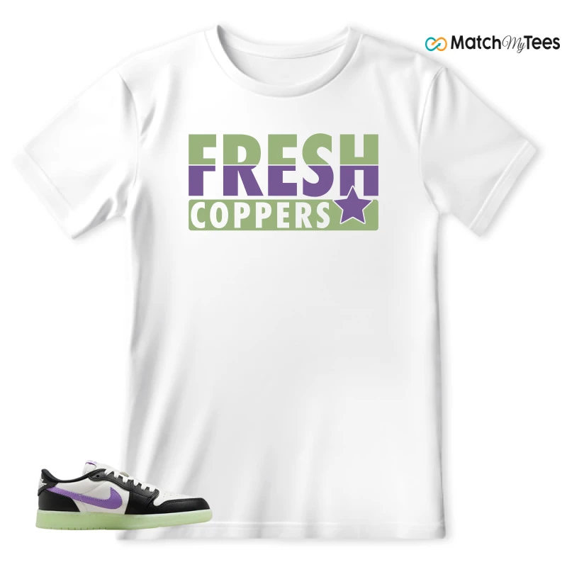 NIKE AIR JORDAN 1 RETRO LOW OG GS BLACK RASPBERRY SNEAKER Matching Tees t-shirt