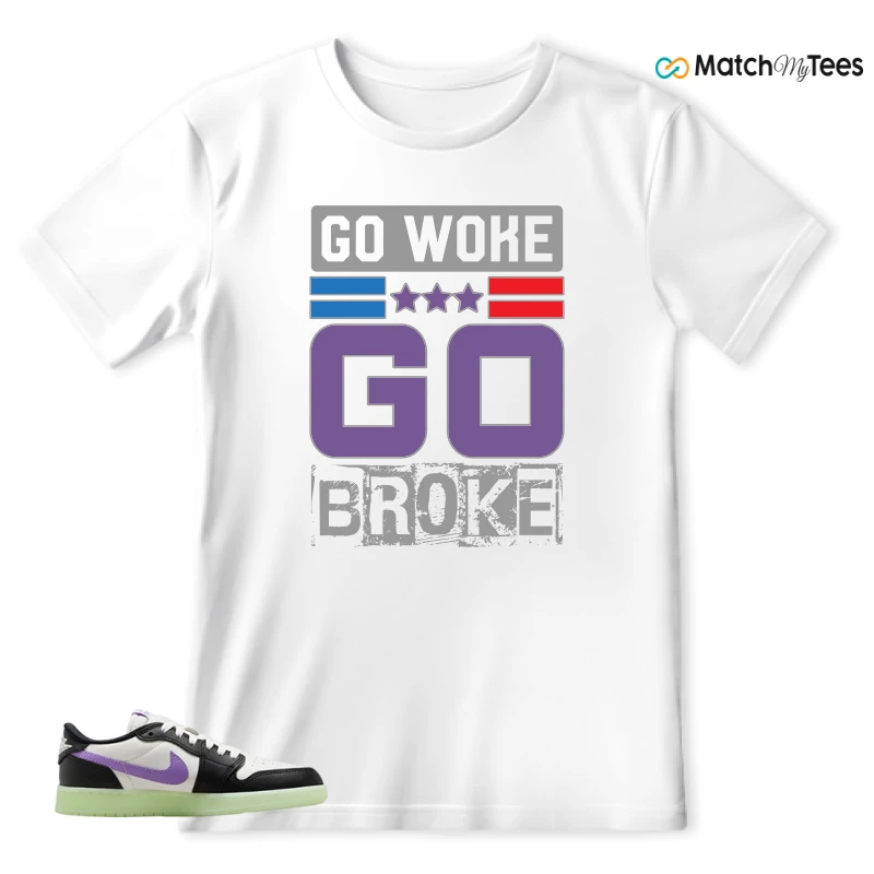 NIKE AIR JORDAN 1 RETRO LOW OG GS BLACK RASPBERRY SNEAKER Matching Tees t-shirt