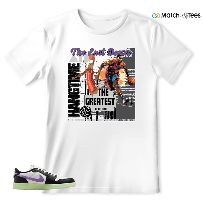 NIKE AIR JORDAN 1 RETRO LOW OG GS BLACK RASPBERRY SNEAKER Matching Tees t-shirt