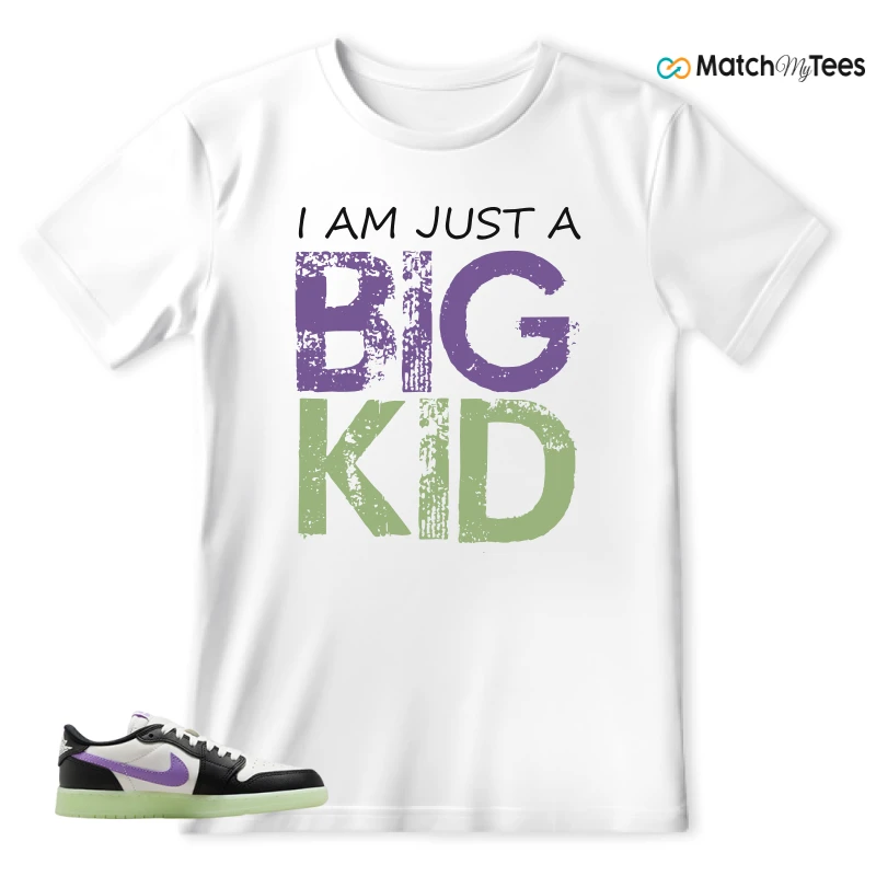 NIKE AIR JORDAN 1 RETRO LOW OG GS BLACK RASPBERRY SNEAKER Matching Tees t-shirt
