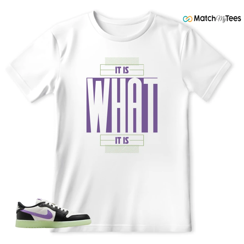 NIKE AIR JORDAN 1 RETRO LOW OG GS BLACK RASPBERRY SNEAKER Matching Tees t-shirt