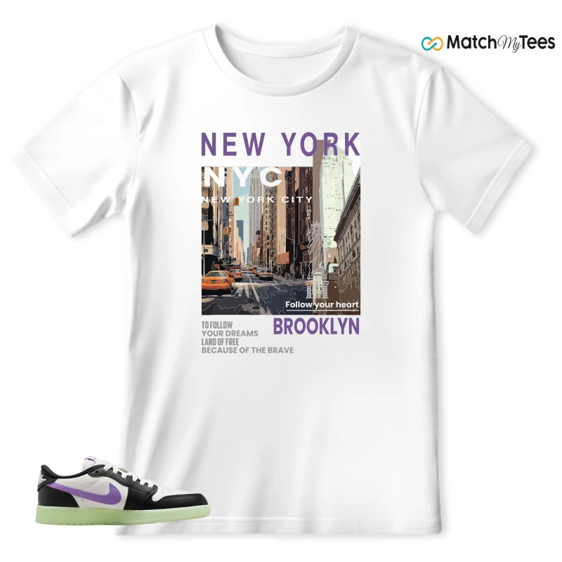 NIKE AIR JORDAN 1 RETRO LOW OG GS BLACK RASPBERRY SNEAKER Matching Tees t-shirt