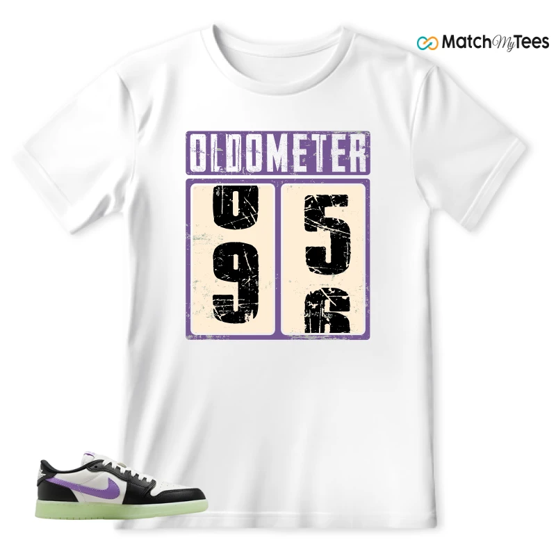 NIKE AIR JORDAN 1 RETRO LOW OG GS BLACK RASPBERRY SNEAKER Matching Tees T-shirt for Men