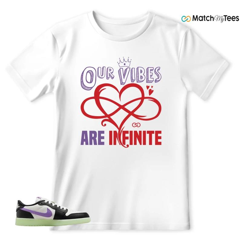NIKE AIR JORDAN 1 RETRO LOW OG GS BLACK RASPBERRY SNEAKER Matching Tees t-shirt