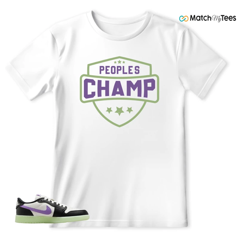 NIKE AIR JORDAN 1 RETRO LOW OG GS BLACK RASPBERRY SNEAKER Matching Tees T-shirt for Men