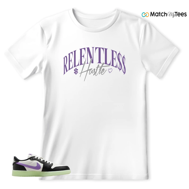 NIKE AIR JORDAN 1 RETRO LOW OG GS BLACK RASPBERRY SNEAKER Matching Tees t-shirt