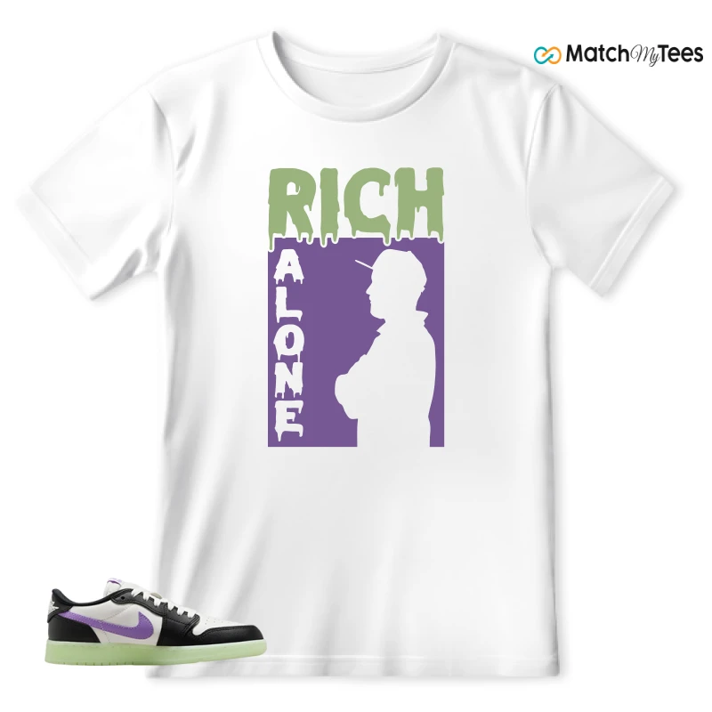 NIKE AIR JORDAN 1 RETRO LOW OG GS BLACK RASPBERRY SNEAKER Matching Tees t-shirt