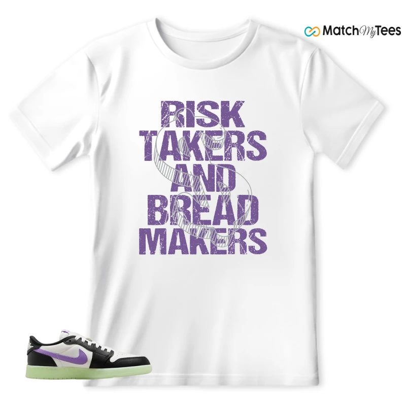 NIKE AIR JORDAN 1 RETRO LOW OG GS BLACK RASPBERRY SNEAKER Matching Tees t-shirt