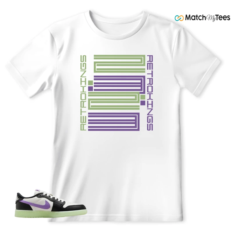 NIKE AIR JORDAN 1 RETRO LOW OG GS BLACK RASPBERRY SNEAKER Matching Tees t-shirt