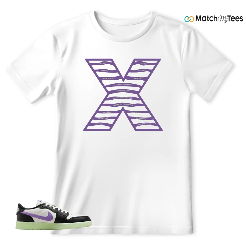 NIKE AIR JORDAN 1 RETRO LOW OG GS BLACK RASPBERRY SNEAKER Matching Tees t-shirt