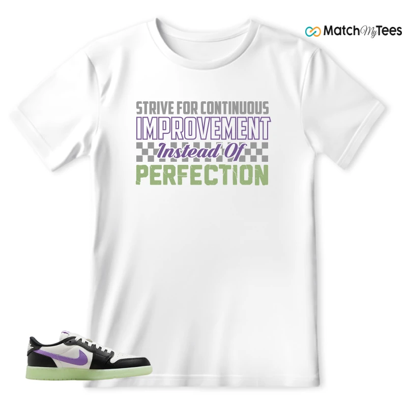 NIKE AIR JORDAN 1 RETRO LOW OG GS BLACK RASPBERRY SNEAKER Matching Tees T-shirt for Men