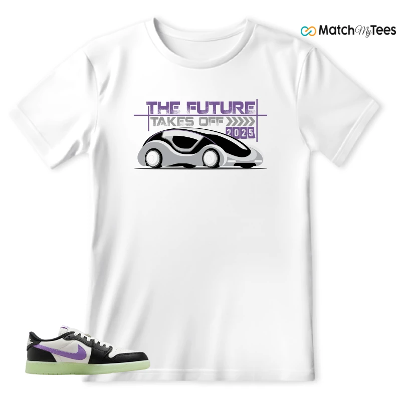 NIKE AIR JORDAN 1 RETRO LOW OG GS BLACK RASPBERRY SNEAKER Matching Tees t-shirt