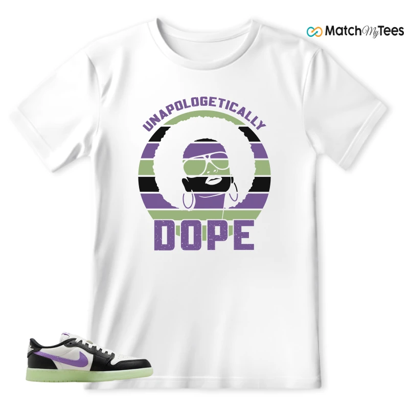 NIKE AIR JORDAN 1 RETRO LOW OG GS BLACK RASPBERRY SNEAKER Matching Tees t-shirt