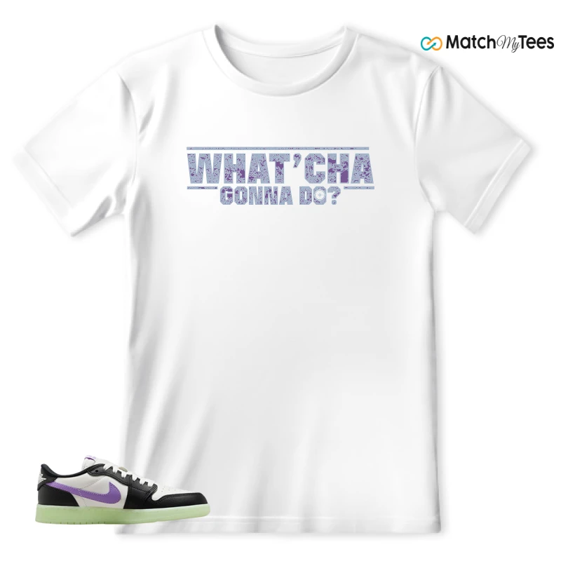 NIKE AIR JORDAN 1 RETRO LOW OG GS BLACK RASPBERRY SNEAKER Matching Tees t-shirt