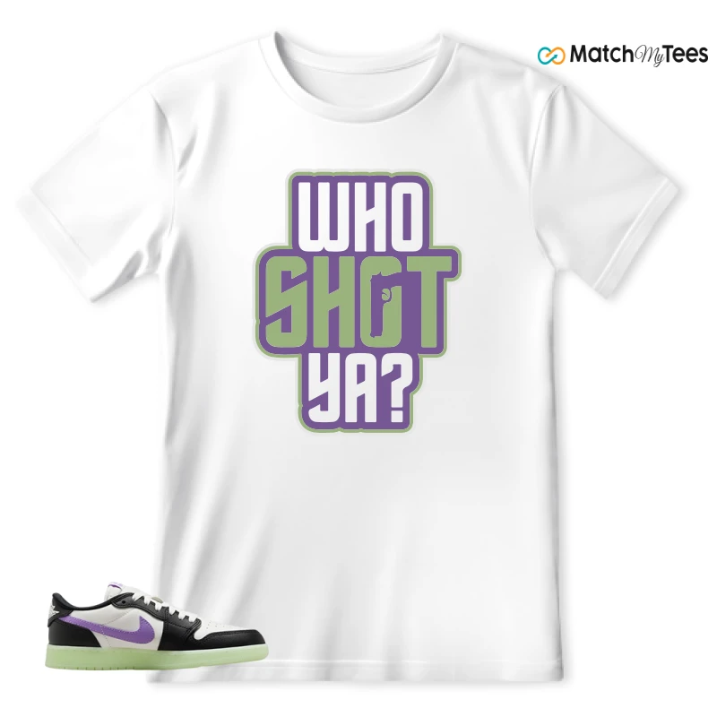 NIKE AIR JORDAN 1 RETRO LOW OG GS BLACK RASPBERRY SNEAKER Matching Tees t-shirt