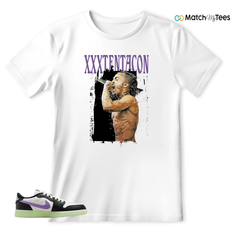 NIKE AIR JORDAN 1 RETRO LOW OG GS BLACK RASPBERRY SNEAKER Matching Tees t-shirt