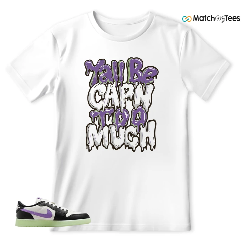 NIKE AIR JORDAN 1 RETRO LOW OG GS BLACK RASPBERRY SNEAKER Matching Tees T-shirt for Men