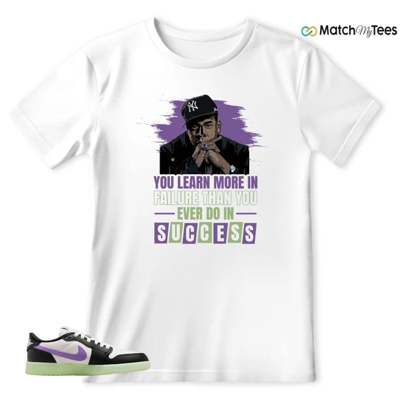 NIKE AIR JORDAN 1 RETRO LOW OG GS BLACK RASPBERRY SNEAKER Matching Tees t-shirt