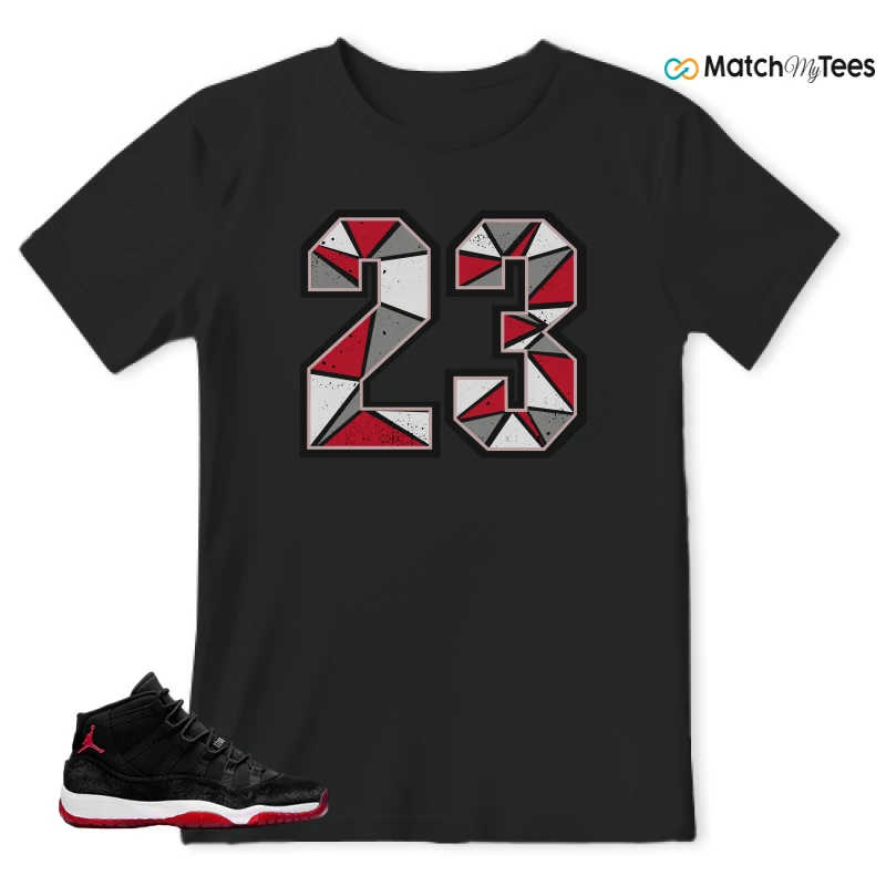 NIKE AIR JORDAN 11 BRED VELVET WMNS SNEAKER Matching Tees t-shirt