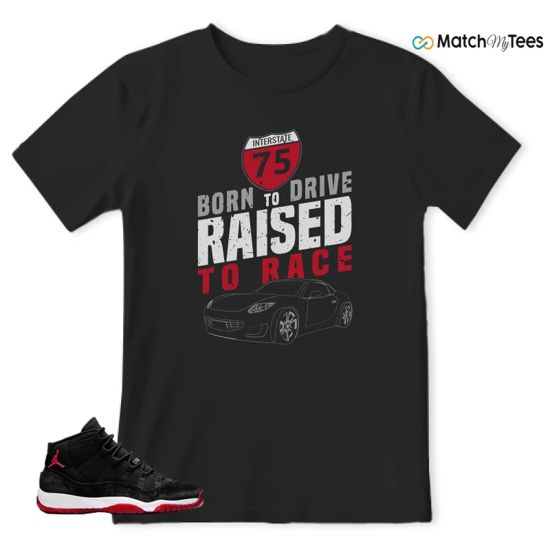 NIKE AIR JORDAN 11 BRED VELVET WMNS SNEAKER Matching Tees t-shirt