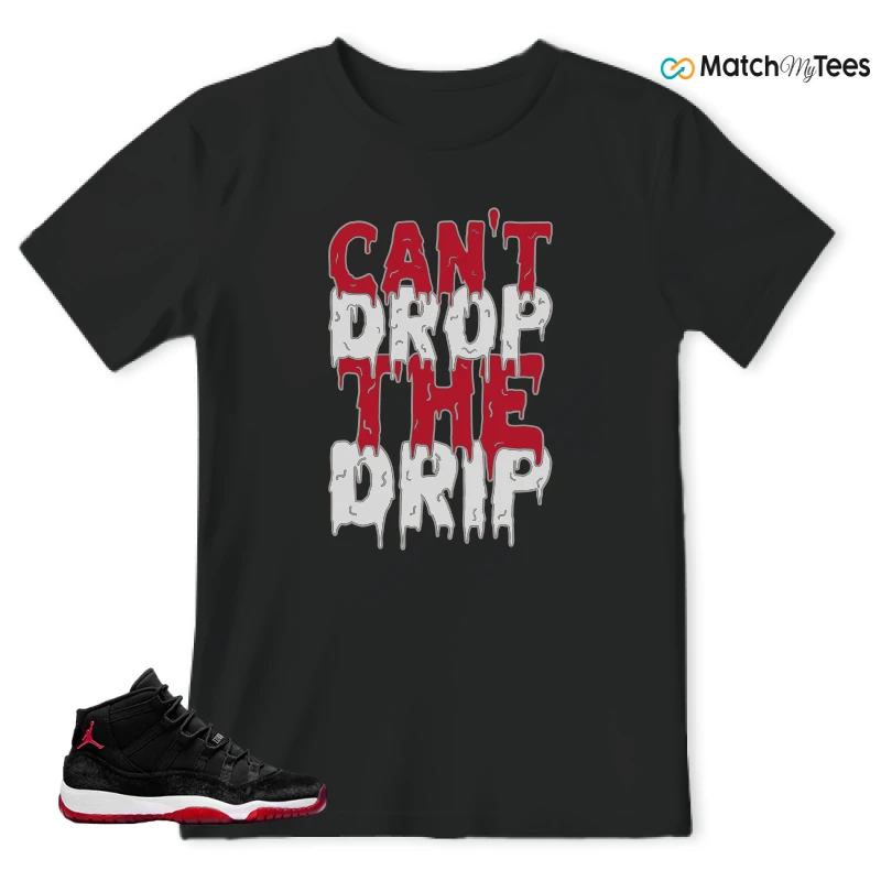NIKE AIR JORDAN 11 BRED VELVET WMNS SNEAKER Matching Tees t-shirt