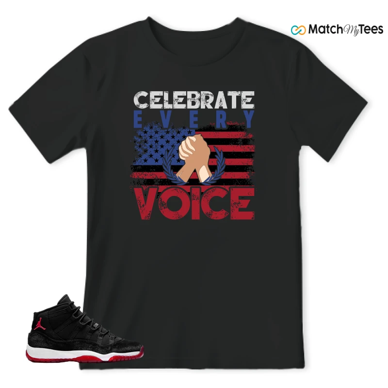 NIKE AIR JORDAN 11 BRED VELVET WMNS SNEAKER Matching Tees t-shirt