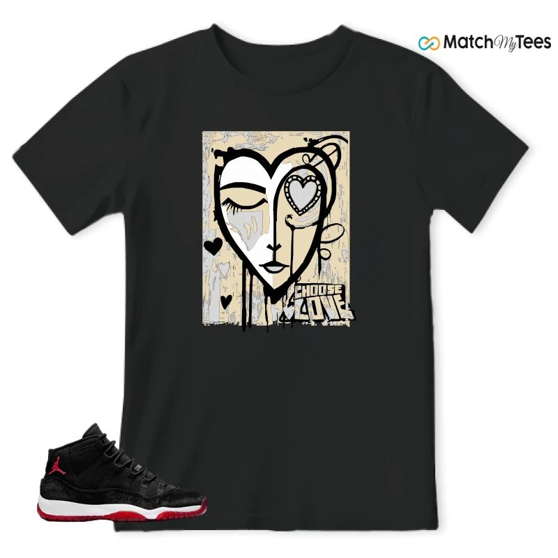 NIKE AIR JORDAN 11 BRED VELVET WMNS SNEAKER Matching Tees t-shirt