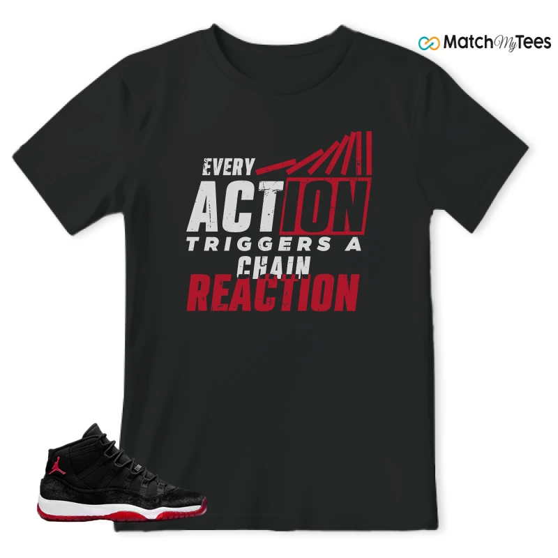 NIKE AIR JORDAN 11 BRED VELVET WMNS SNEAKER Matching Tees t-shirt