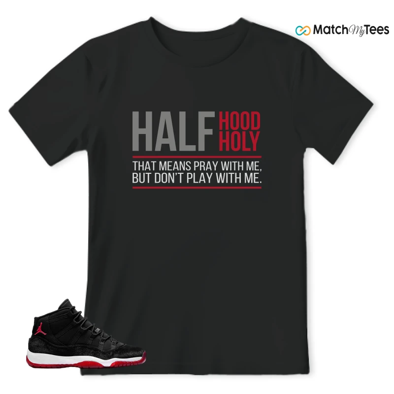 NIKE AIR JORDAN 11 BRED VELVET WMNS SNEAKER Matching Tees t-shirt