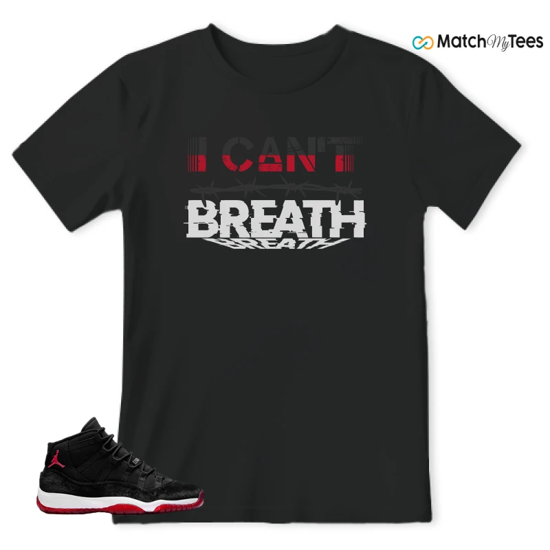 NIKE AIR JORDAN 11 BRED VELVET WMNS SNEAKER Matching Tees t-shirt