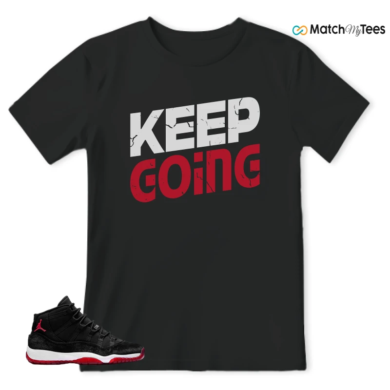 NIKE AIR JORDAN 11 BRED VELVET WMNS SNEAKER Matching Tees t-shirt
