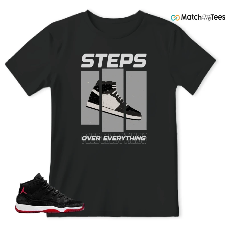 NIKE AIR JORDAN 11 BRED VELVET WMNS SNEAKER Matching Tees t-shirt