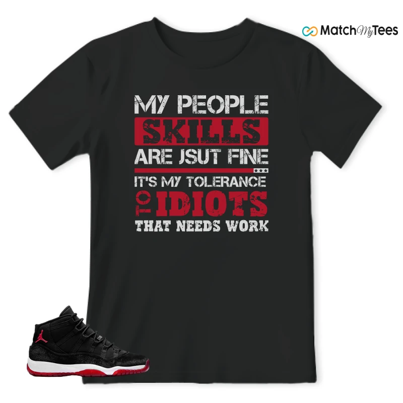 NIKE AIR JORDAN 11 BRED VELVET WMNS SNEAKER Matching Tees t-shirt