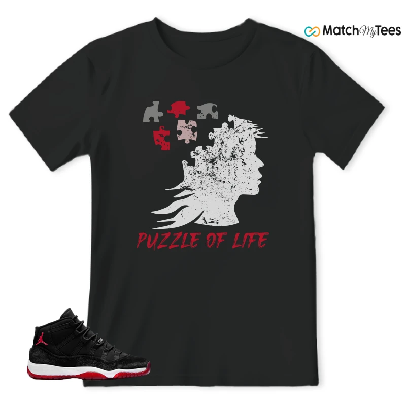 NIKE AIR JORDAN 11 BRED VELVET WMNS SNEAKER Matching Tees t-shirt