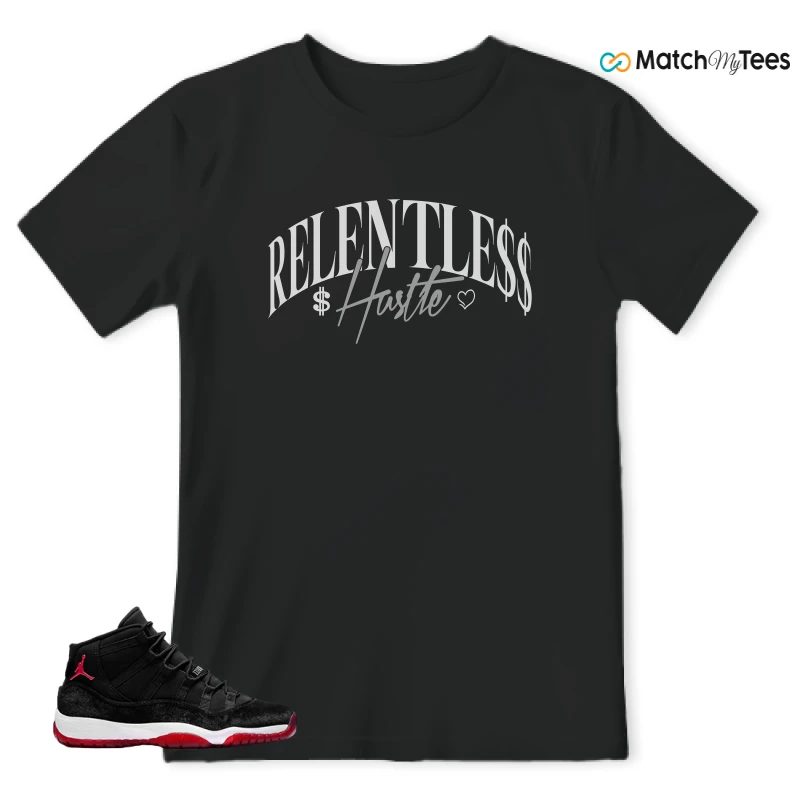 NIKE AIR JORDAN 11 BRED VELVET WMNS SNEAKER Matching Tees t-shirt