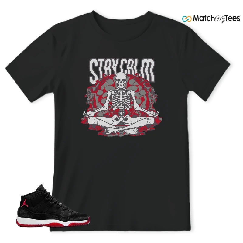 NIKE AIR JORDAN 11 BRED VELVET WMNS SNEAKER Matching Tees t-shirt